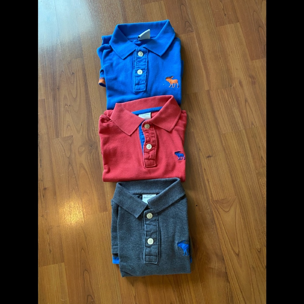 Abercrombie Kids set of 3 polo shirts sz XL